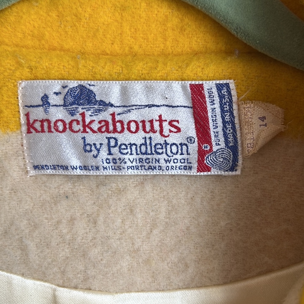 VTG Pendleton Hudson Bay Stripe Wool Blanket Coat - Picture 3 of 12